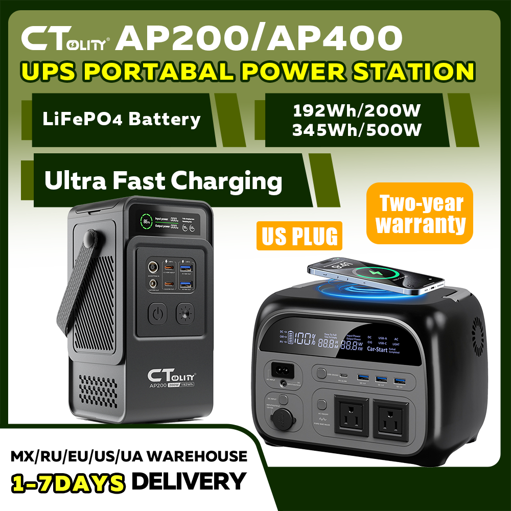 CTOLITY AP200 AP400 200W/500W  - Solar Emergency Charger avaliação e preço