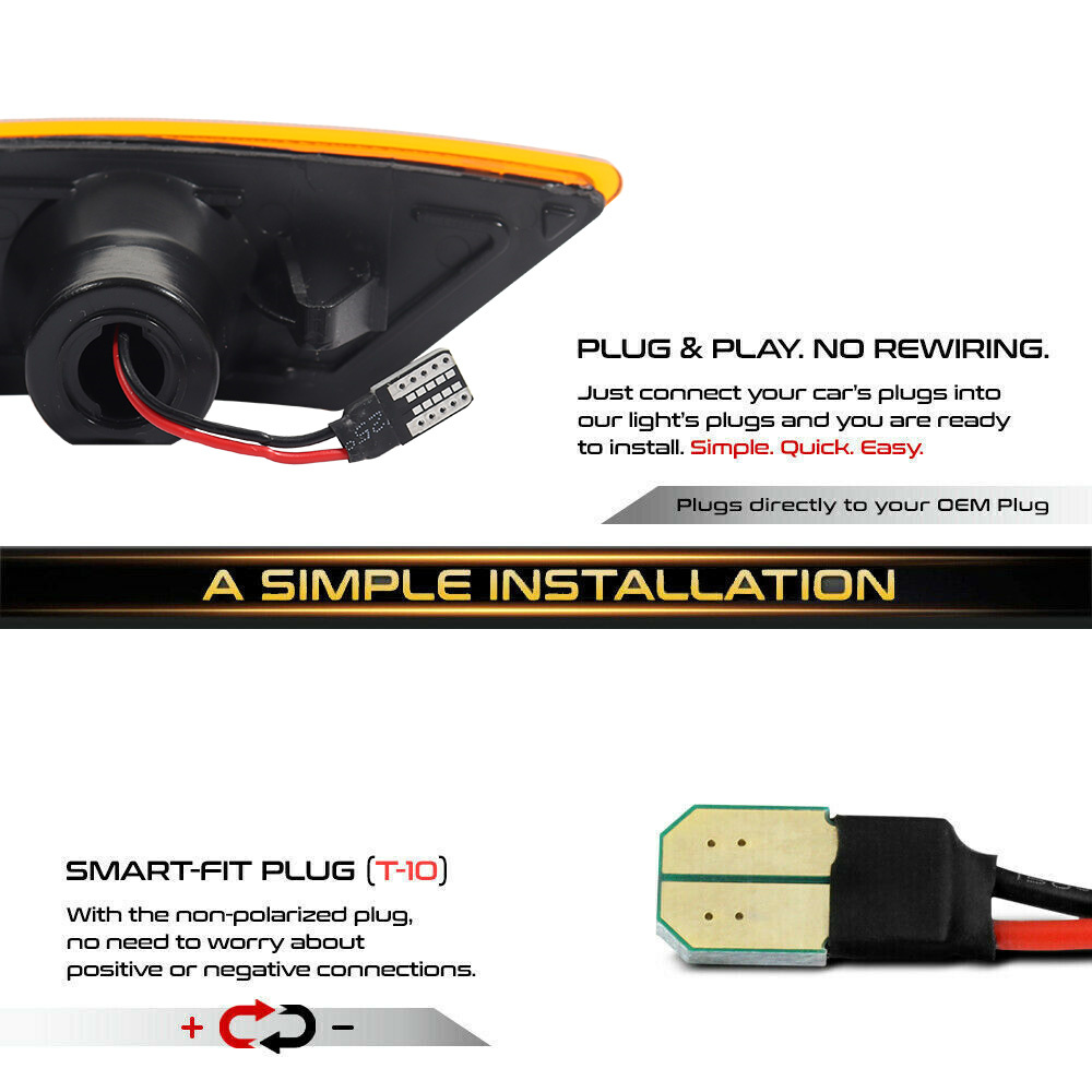 2PCS Car LED Front Side Marker - Signal Flare Kit avaliação e preço