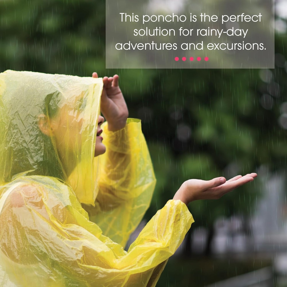 Disposable Yellow Rain Ponchos - Emergency Poncho Rain avaliação e preço