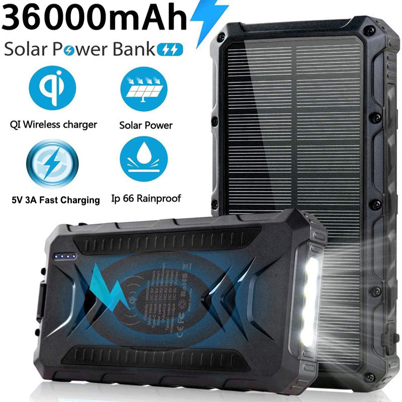 36000mAh Solar Power Bank Fast - Solar Emergency Charger avaliação e preço