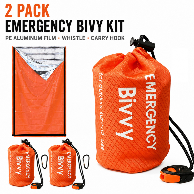 2 Pack Emergency Sleeping Bag, - Bivy Bag Emergency avaliação e preço