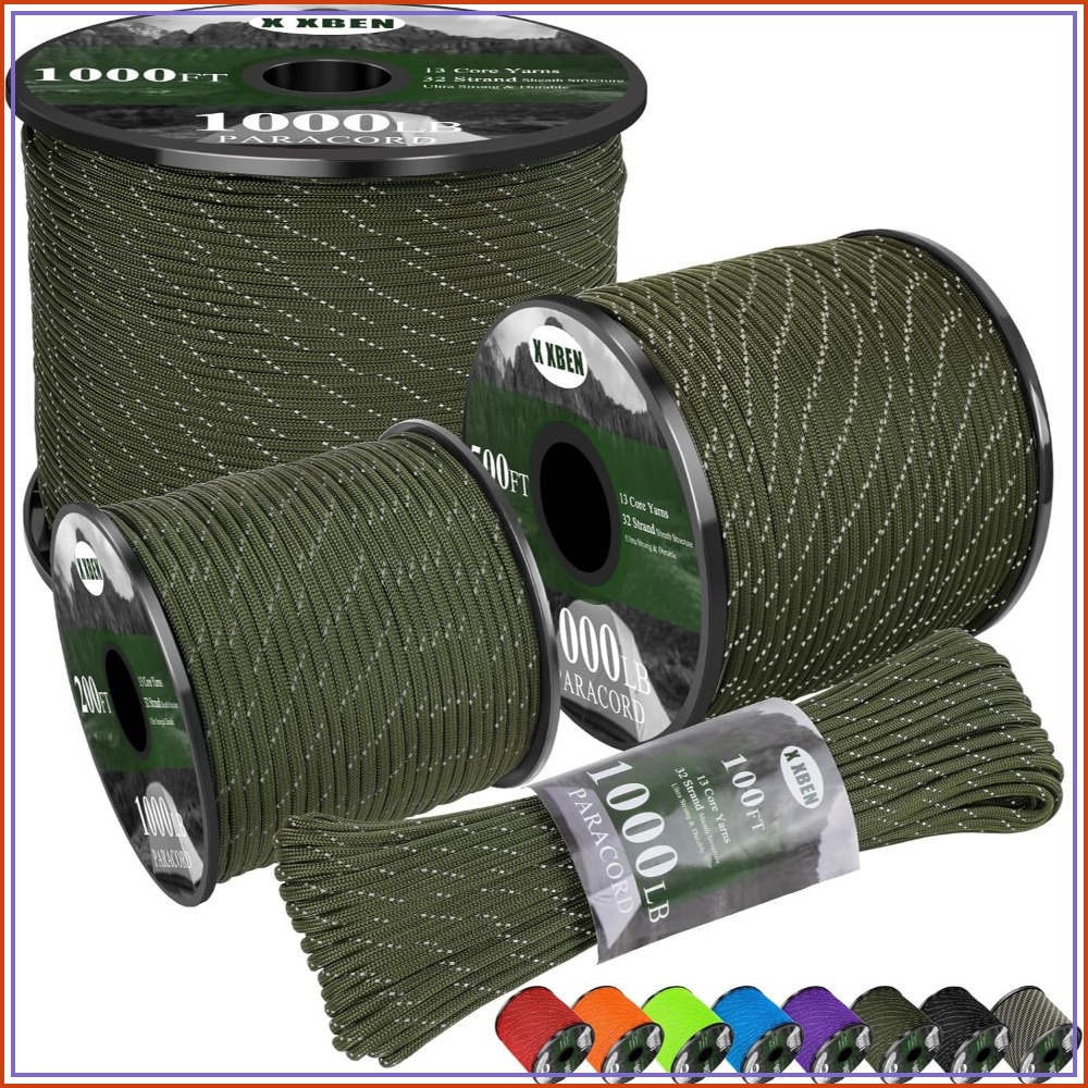 Reflective Paracord 1000lb, 50 - Para Cord 1000Ft avaliação e preço