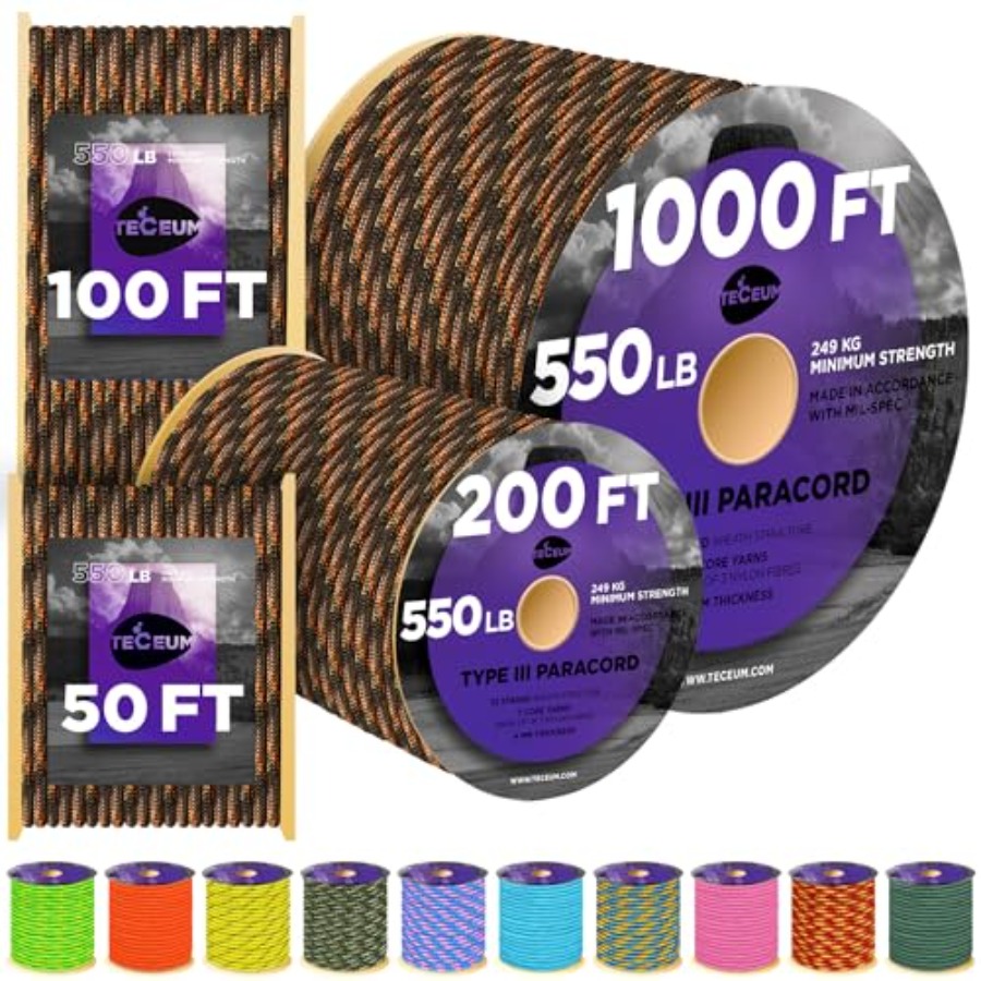 Reflective Paracord Rope 1000  - Para Cord 1000Ft avaliação e preço