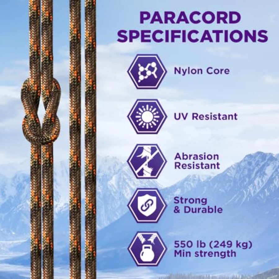 Reflective Paracord Rope 1000  - Para Cord 1000Ft avaliação e preço