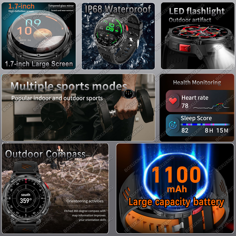 New Military Grade 1100mAh Bat - Compass Lensatic avaliação e preço