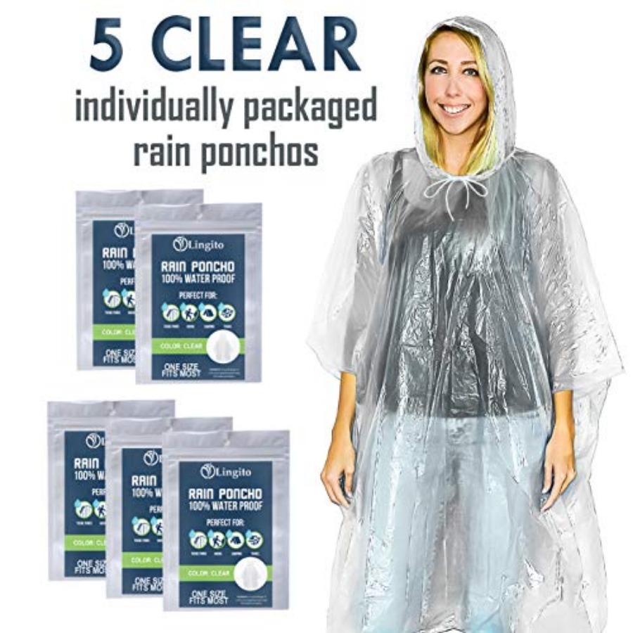 Clear Emergency Rain Ponchos A - Emergency Poncho Rain avaliação e preço
