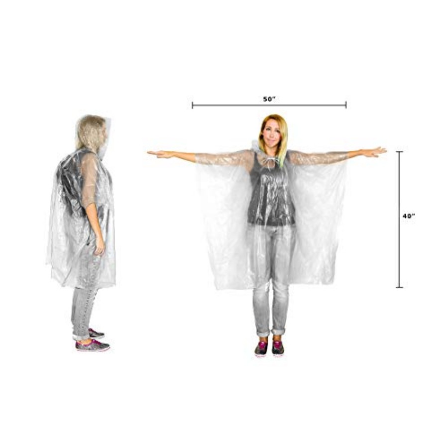 Clear Emergency Rain Ponchos A - Emergency Poncho Rain avaliação e preço