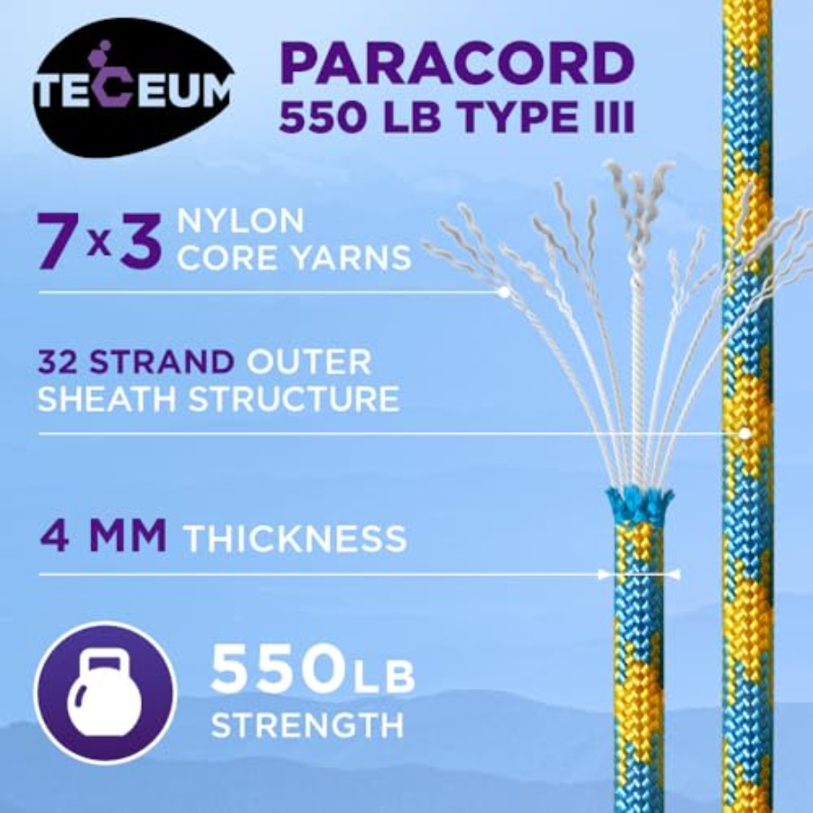 Reflective Paracord Rope 1000  - Para Cord 1000Ft avaliação e preço