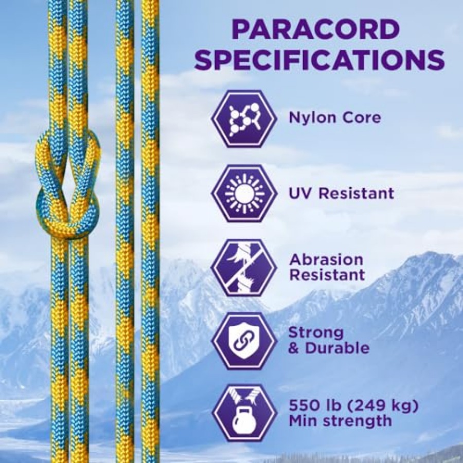 Reflective Paracord Rope 1000  - Para Cord 1000Ft avaliação e preço
