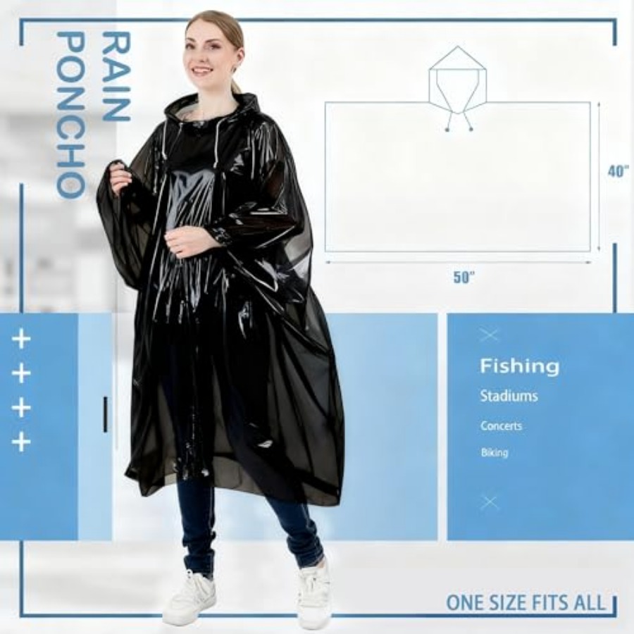 Disposable Rain Ponchos for /A - Emergency Poncho Rain avaliação e preço
