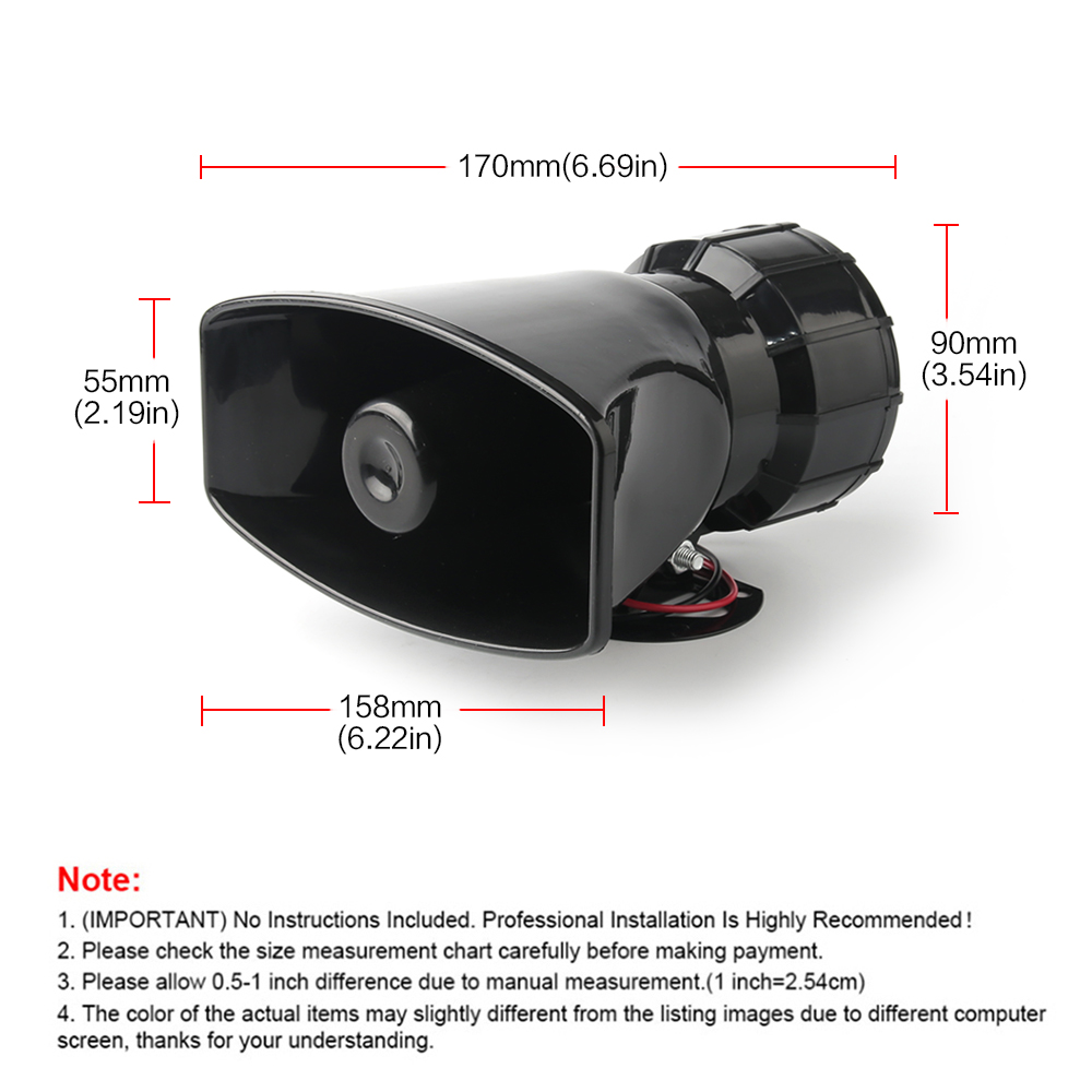 12V Speaker 130dB Wireless Ele - Emergency Whistle Loud avaliação e preço