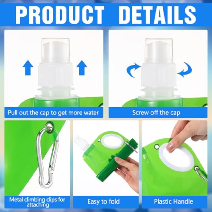 22 oz Collapsible Water Bottle - Water Bag Collapsible avaliação e preço
