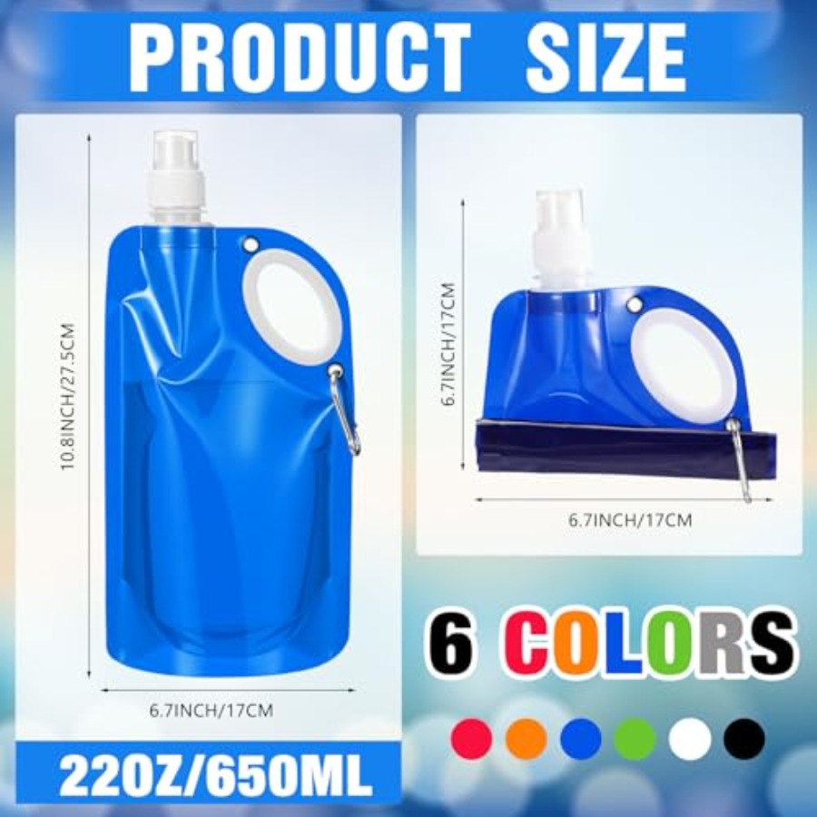 22 oz Collapsible Water Bottle - Water Bag Collapsible avaliação e preço