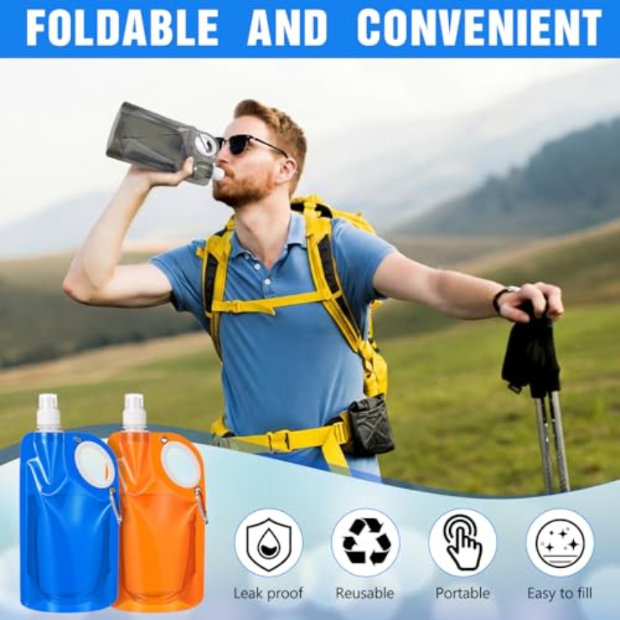22 oz Collapsible Water Bottle - Water Bag Collapsible avaliação e preço