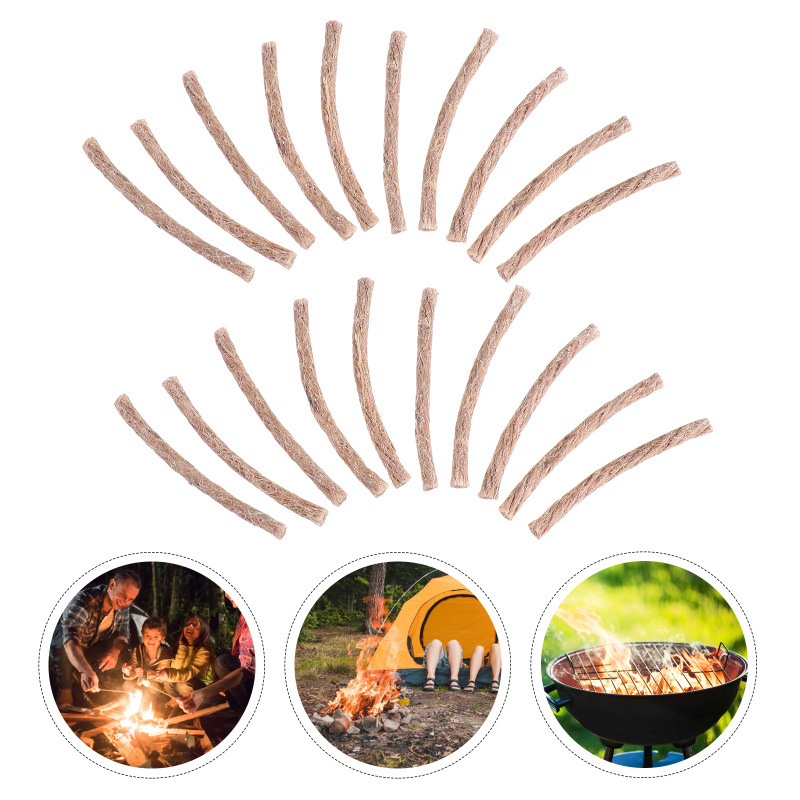 10Pcs Survival Wick Hemp Cord  - Fire Starting Kit avaliação e preço