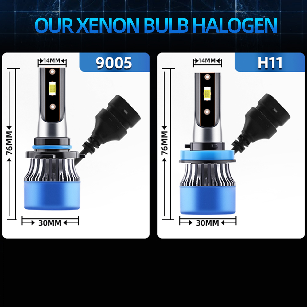 6x Combo LED Headlight 9005 H1 - Compass Lensatic avaliação e preço