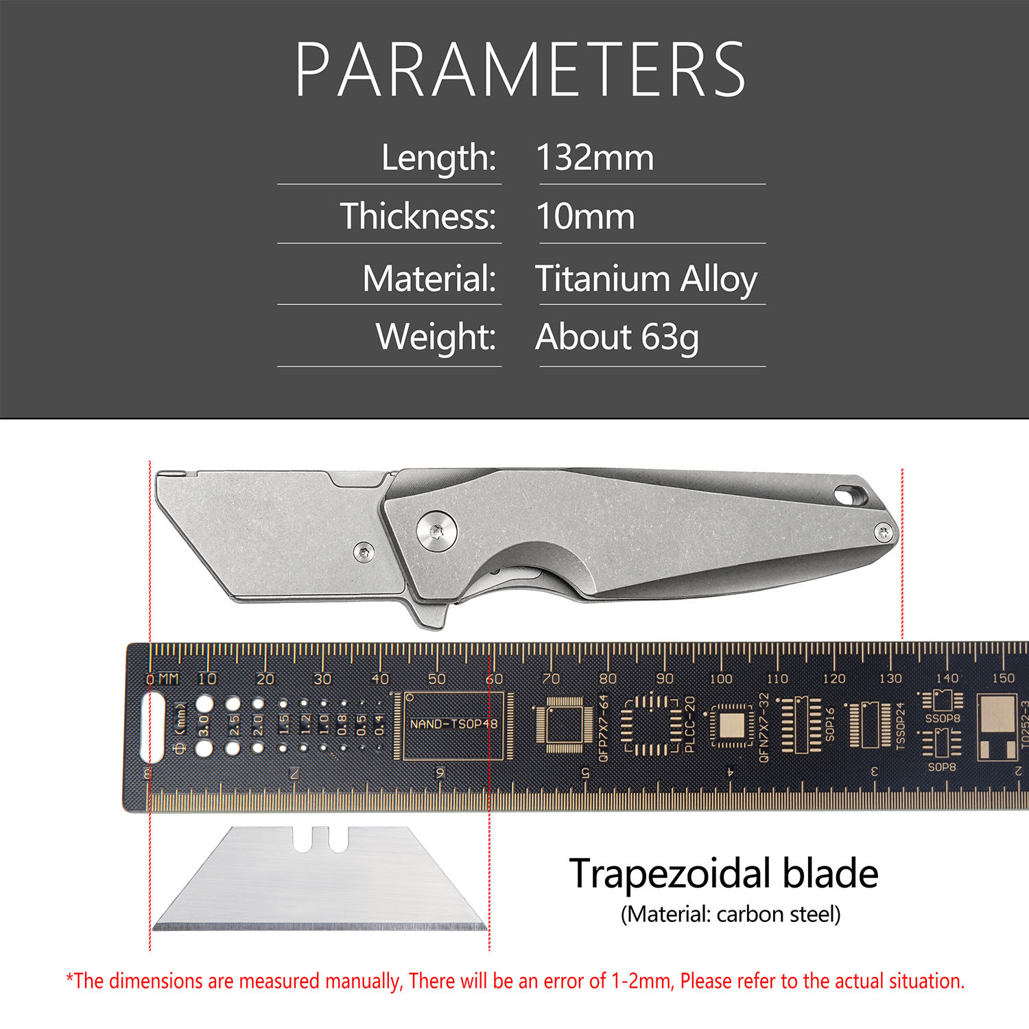  Titanium Alloy Utility Knife - Bushcraft Knife Fixed avaliação e preço