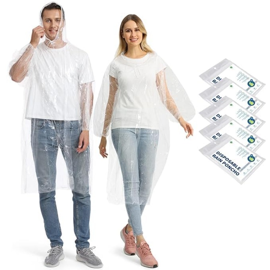 5/10/20 Pack Rain Ponchos, Dis - Emergency Poncho Rain avaliação e preço