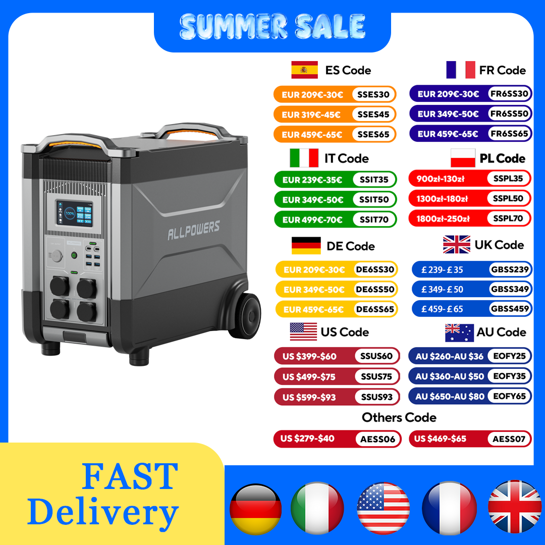 ALLPOWERS R4000 Expandable Por - Solar Emergency Charger avaliação e preço