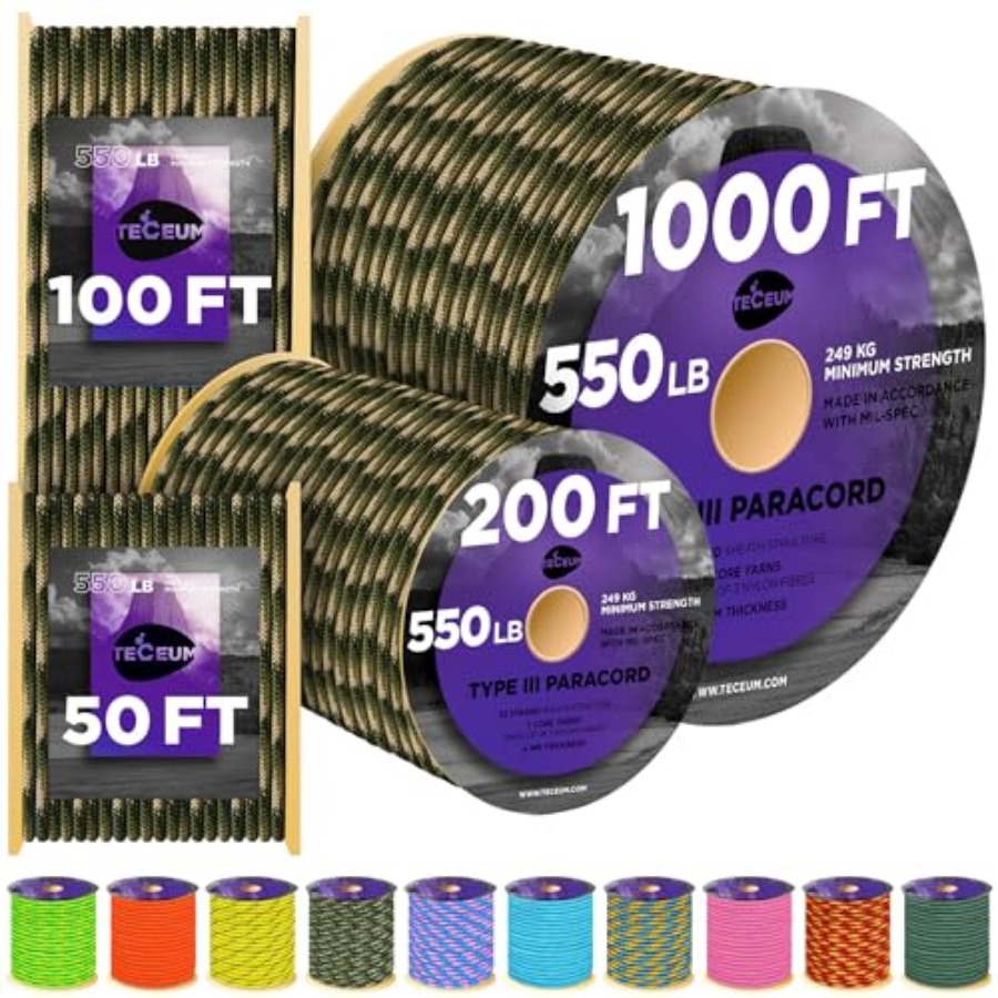 Reflective Paracord Rope 1000  - Para Cord 1000Ft avaliação e preço