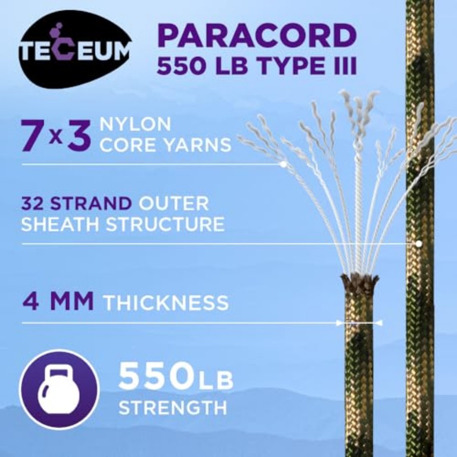 Reflective Paracord Rope 1000  - Para Cord 1000Ft avaliação e preço