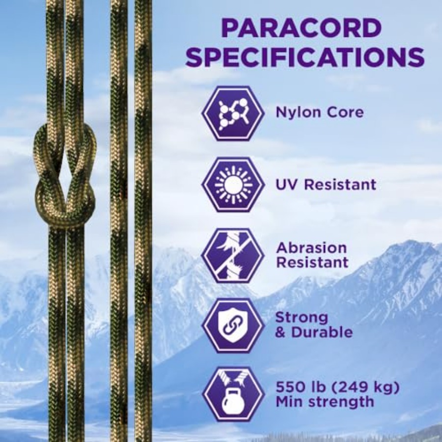 Reflective Paracord Rope 1000  - Para Cord 1000Ft avaliação e preço