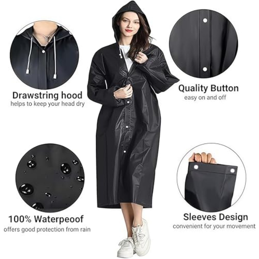 Rain Coat Poncho for Adult, 2  - Emergency Poncho Rain avaliação e preço