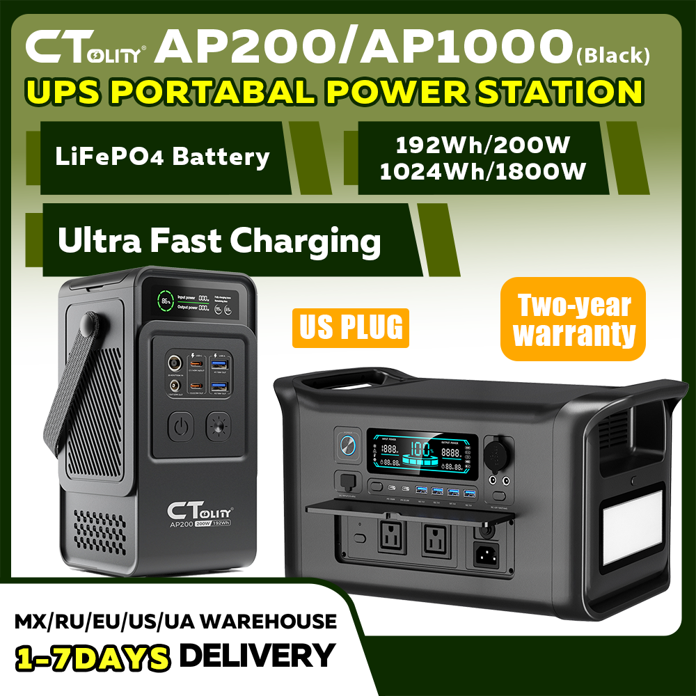 CTOLITY AP200 AP1000 Black sty - Solar Emergency Charger avaliação e preço