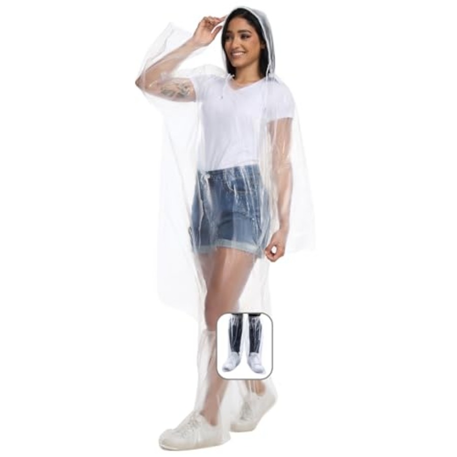 Disposable Rain Ponchos for Ad - Emergency Poncho Rain avaliação e preço