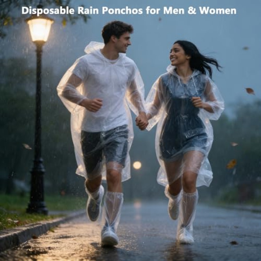 Disposable Rain Ponchos for Ad - Emergency Poncho Rain avaliação e preço