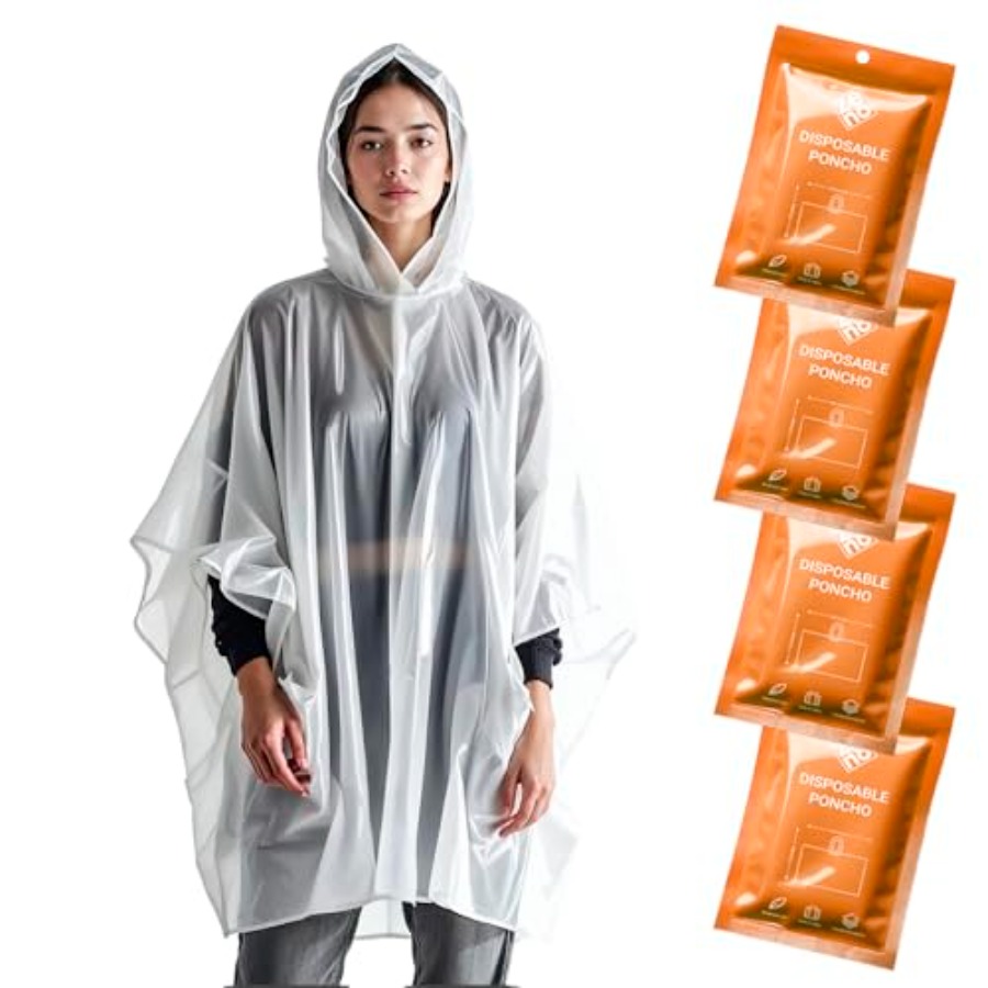 Disposable Rain Ponchos for Ad - Emergency Poncho Rain avaliação e preço