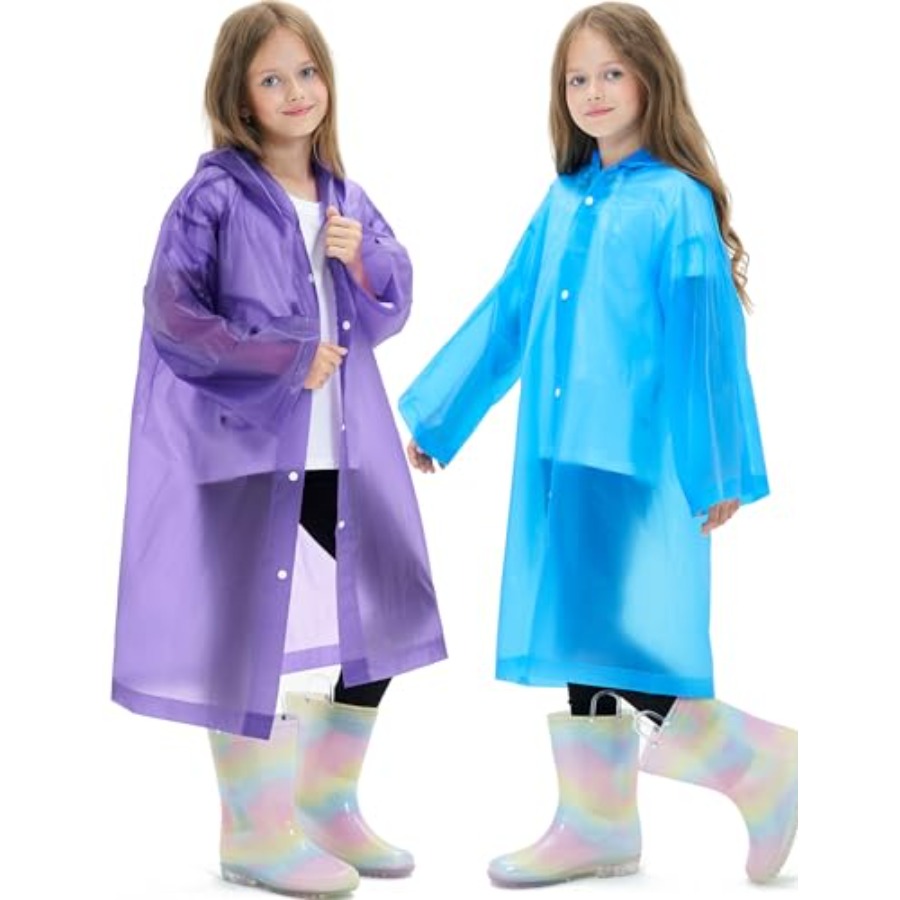 2 Pack Reusable Waterproof Rai - Emergency Poncho Rain avaliação e preço