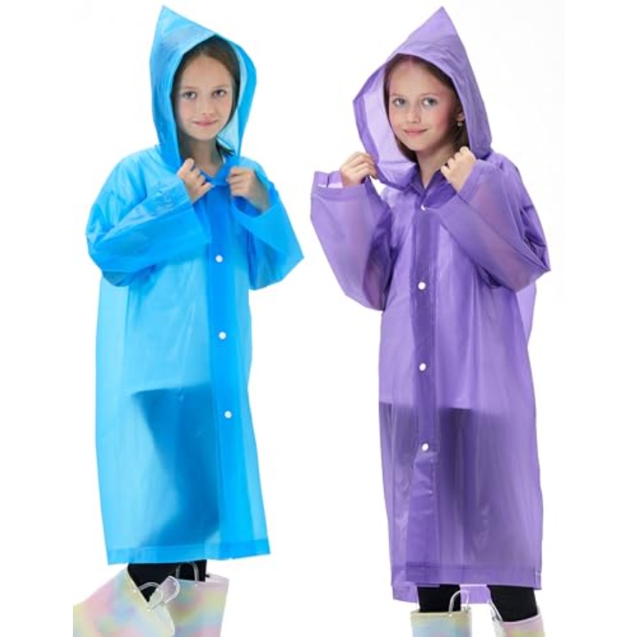 2 Pack Reusable Waterproof Rai - Emergency Poncho Rain avaliação e preço