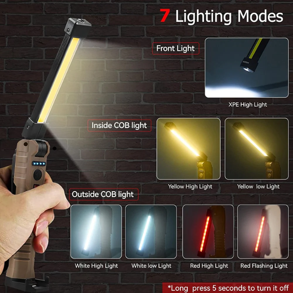 Folding COB Portable LED Work  - Sos Light Strobe avaliação e preço
