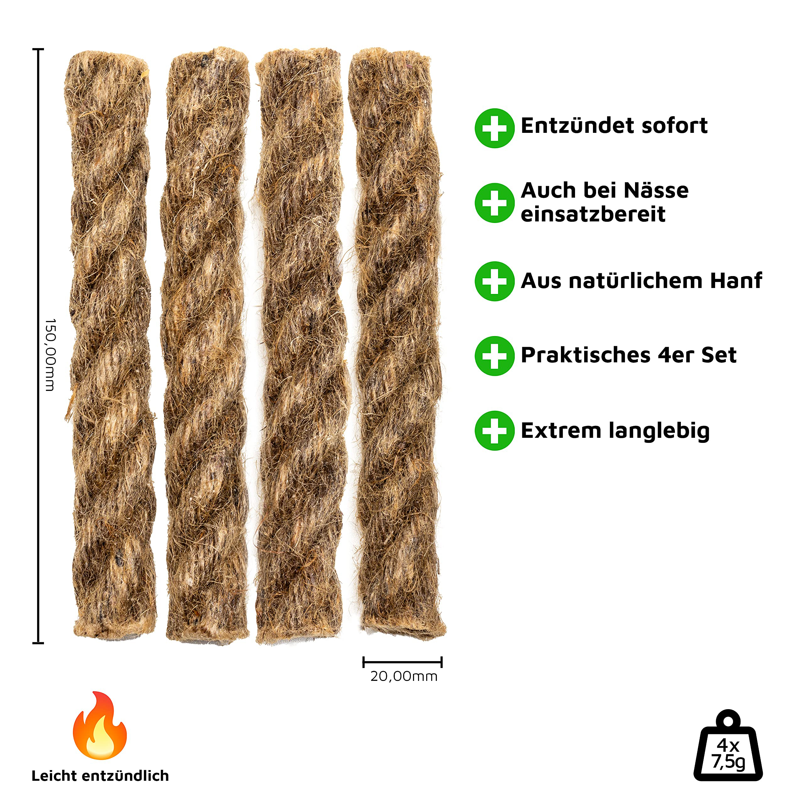 Tinder Rope Natural Tinder Fir - Fire Starting Kit avaliação e preço