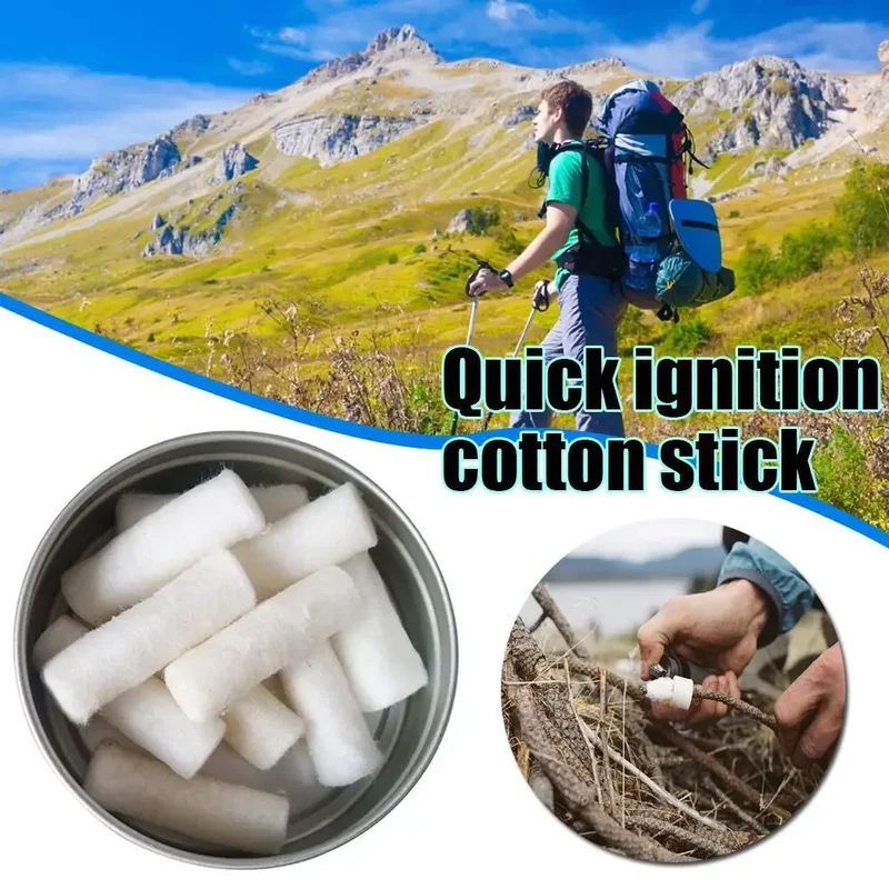 12pcs Outdoor Camping Paraffin - Fire Starting Kit avaliação e preço