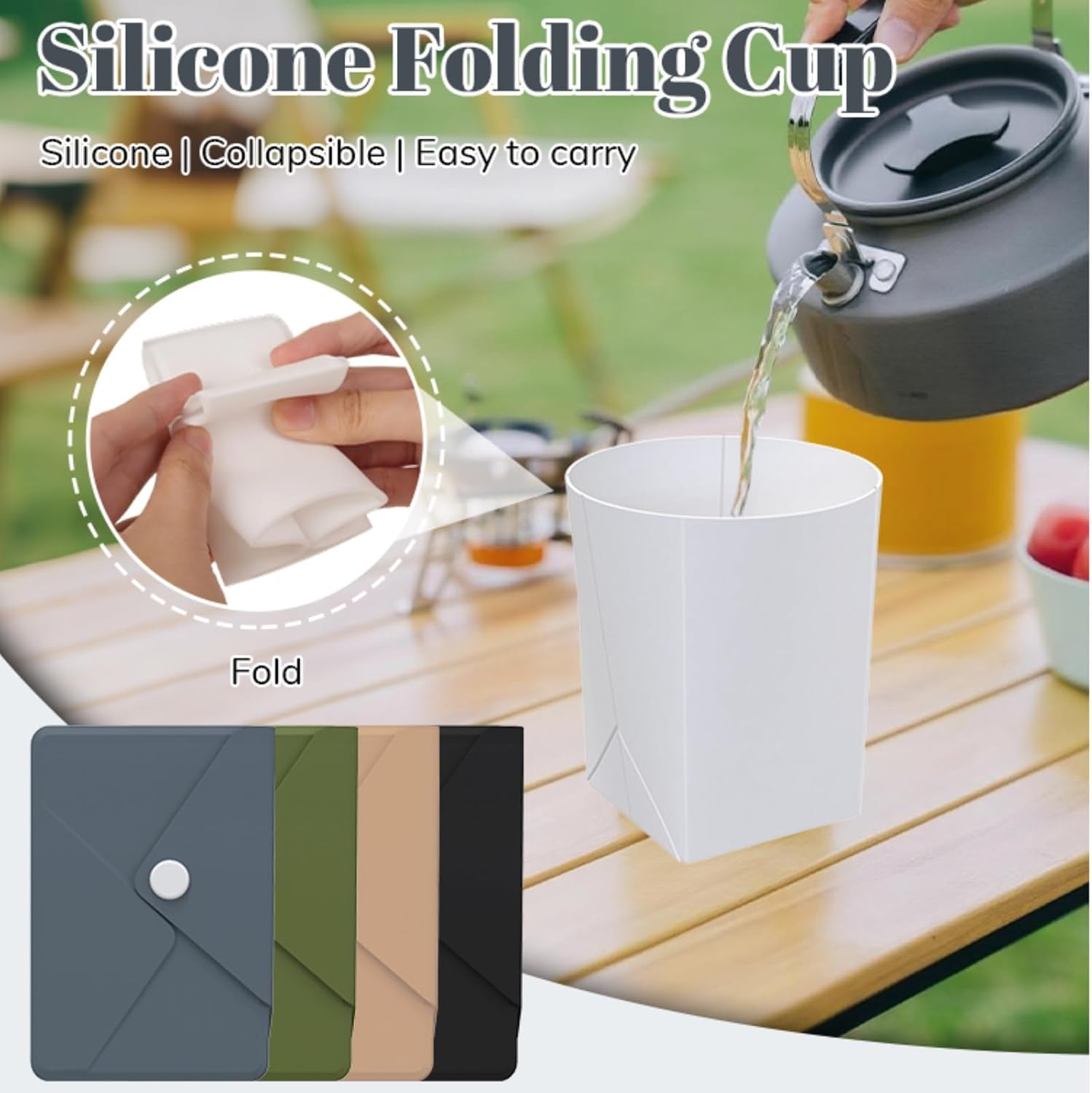 Silicone Collapsible Travel Cu - Water Bag Collapsible avaliação e preço