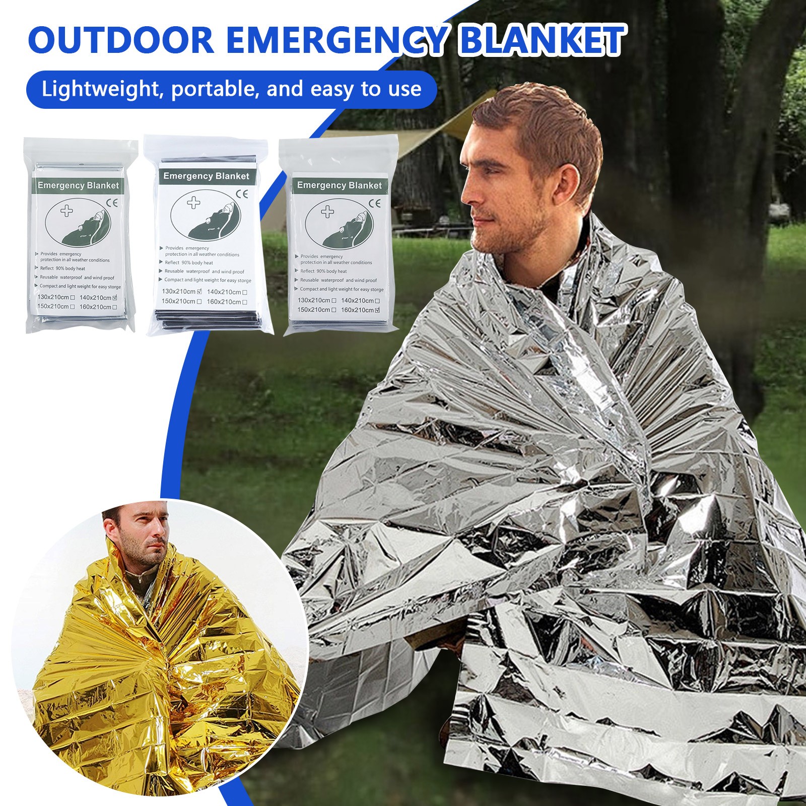 Outdoor emergency blanket port - Survival Blanket Reflective avaliação e preço