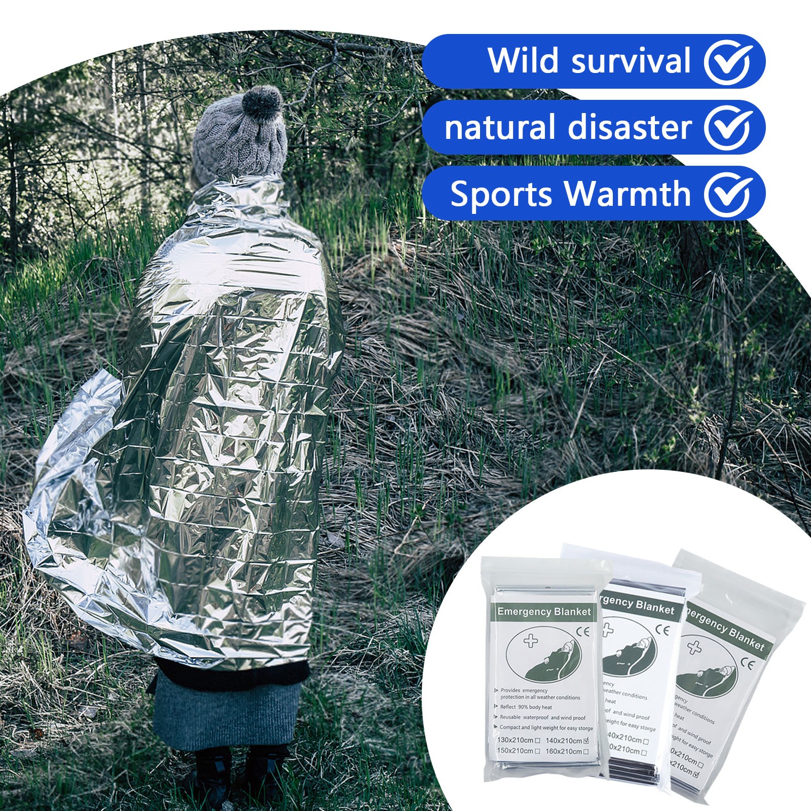 Outdoor emergency blanket port - Survival Blanket Reflective avaliação e preço