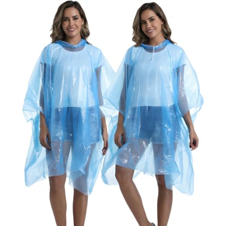 4/6/12 Pack Disposable Rain Po - Emergency Poncho Rain avaliação e preço