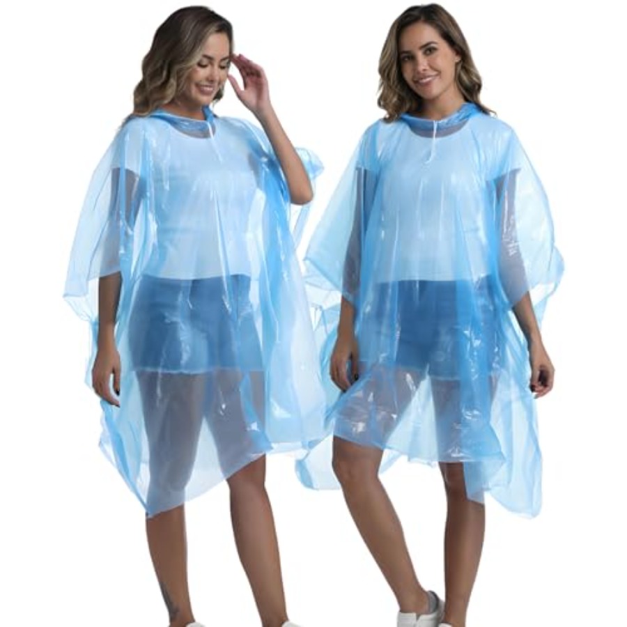 4/6/12 Pack Disposable Rain Po - Emergency Poncho Rain avaliação e preço