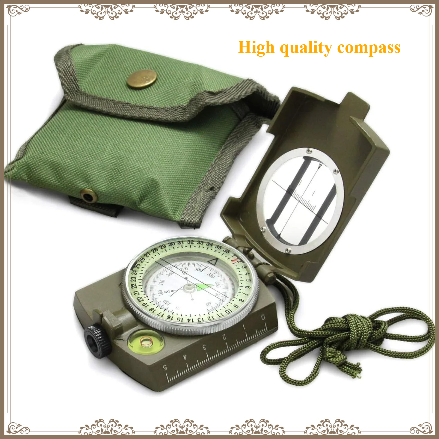 Waterproof Shockproof Tactical - Compass Lensatic avaliação e preço