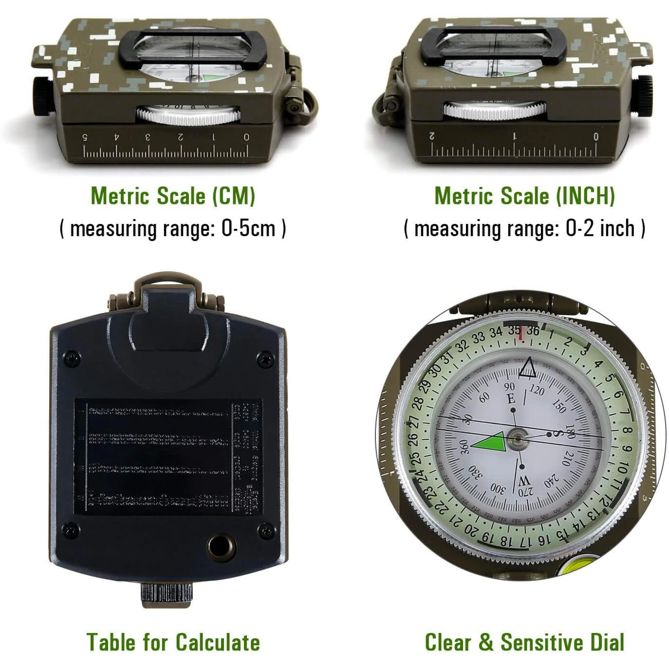 Waterproof Shockproof Tactical - Compass Lensatic avaliação e preço