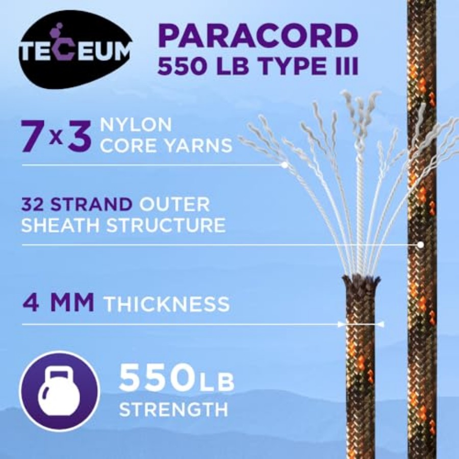 Reflective Paracord Rope 1000  - Para Cord 1000Ft avaliação e preço