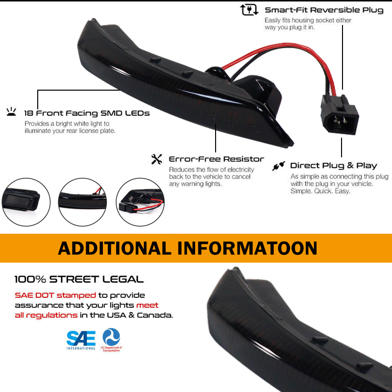 2x Dynamic Side Mirror Lamp Fo - Signal Panel Orange avaliação e preço